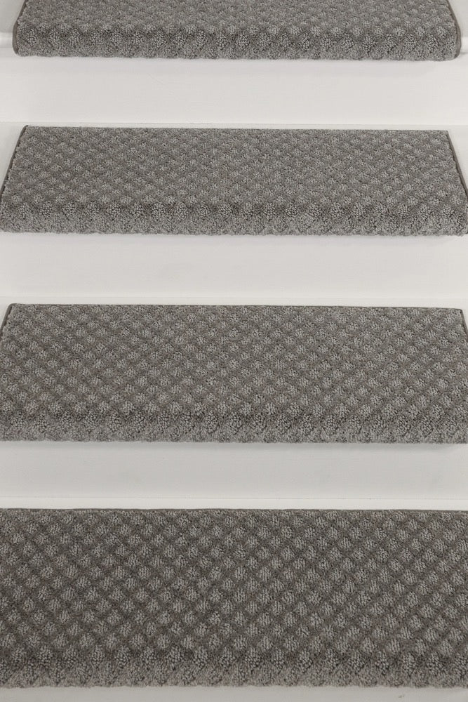 Bayside Charm Dark Grey Carpet Stair Treads (SOLD INDIVIDUALLY)