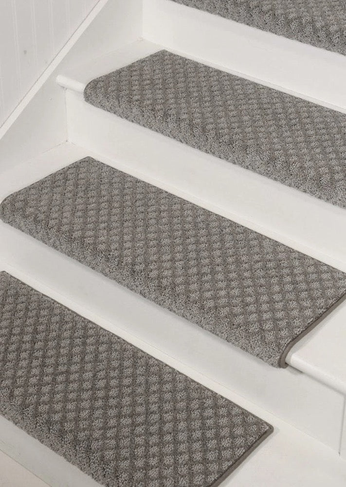 Bayside Charm Dark Grey Carpet Stair Treads (SOLD INDIVIDUALLY)