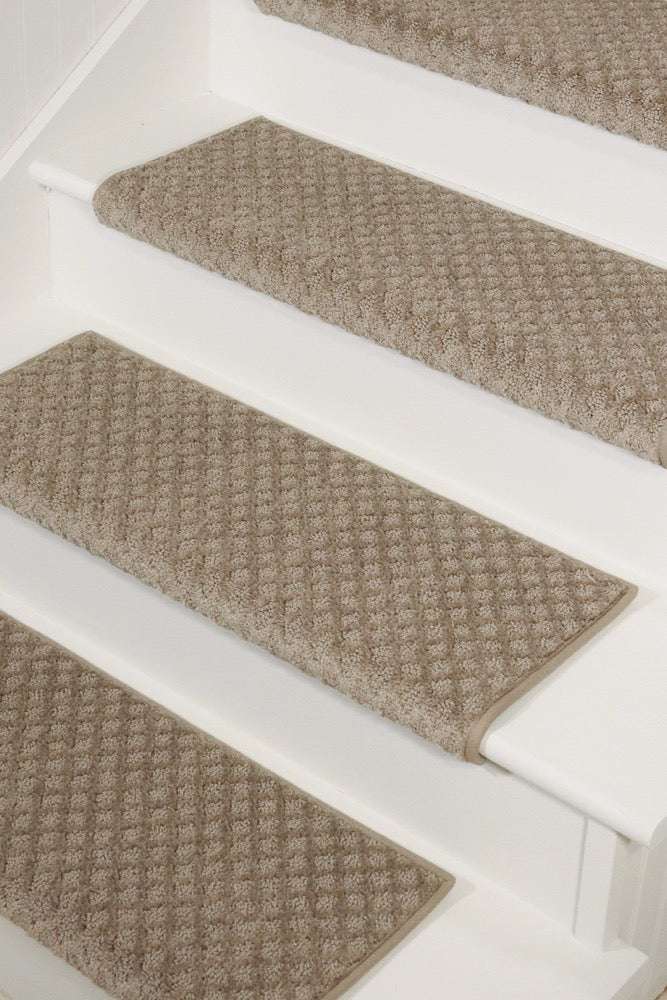 Bayside Charm Wood Grain Carpet Stair Treads (SOLD INDIVIDUALLY)
