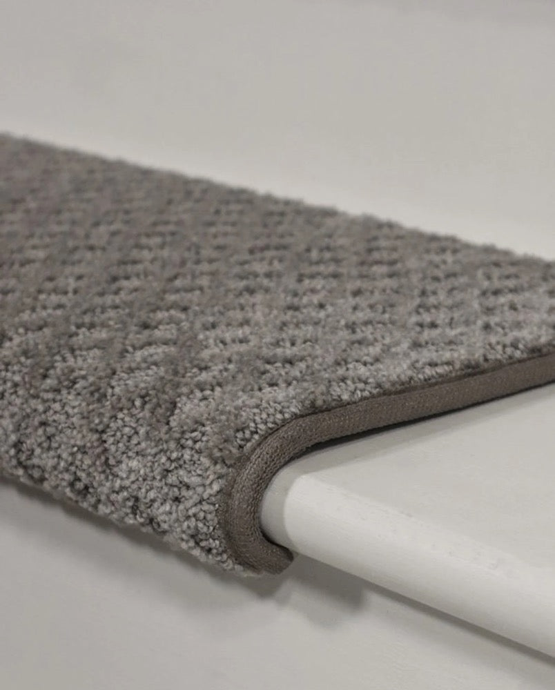 Bayside Charm Dark Grey Carpet Stair Treads (SOLD INDIVIDUALLY)